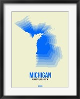 Framed Michigan Radiant Map 1