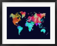 Framed Dotted World Map 5