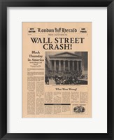 Framed Wall Street Crash!