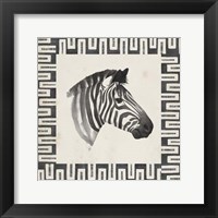 Framed Safari Zebra I
