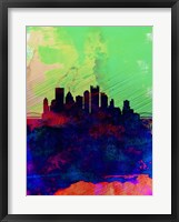 Framed Pittsburgh Watercolor Skyline