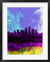 Framed Louisville Watercolor Skyline