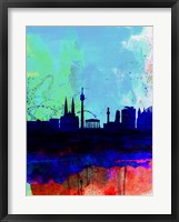 Framed Vienna Watercolor Skyline