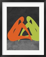 Framed Orange and Green Women