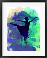 Framed Ballerina's Dance Watercolor 2