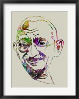 Framed Gandhi Watercolor