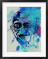 Framed Gandhi Watercolor 1