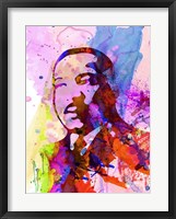 Framed Martin Luther King Watercolor