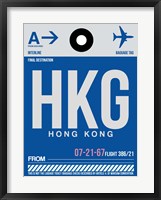 Framed HKG Hog Kong Luggage Tag 1