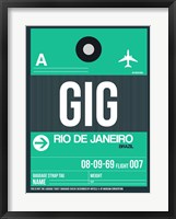 Framed GIG Rio De Janeiro Luggage Tag 1