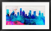 Framed Houston City Skyline