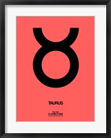 Framed Taurus Zodiac Sign Black