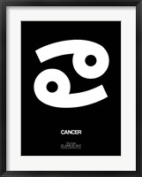 Framed Cancer Zodiac Sign White