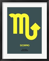 Framed Scorpio Zodiac Sign Yellow