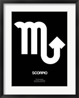 Framed Scorpio Zodiac Sign White