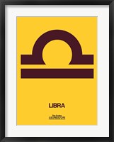 Framed Libra Zodiac Sign Brown