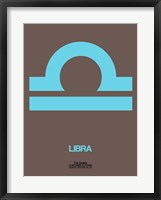 Framed Libra Zodiac Sign Blue