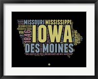 Framed Iowa Word Cloud 1