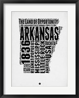 Framed Arkansas Word Cloud 2