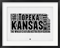 Framed Kansas Word Cloud 2