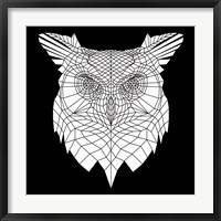 Framed White Owl Mesh