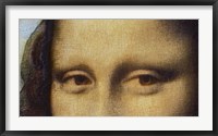 Framed Mona Lisa - Detail Of Eyes