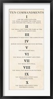 Framed Ten Commandments - Roman Numerals