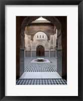 Framed Al-Attarine Madrasa built by Abu al-Hasan Ali ibn Othman, Fes, Morocco