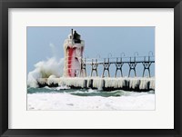 Framed South Pier Lighthouse, South Haven, Michigan