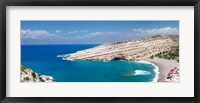 Framed Matala Bay, Heraklion District, Crete, Greece