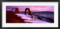 Framed Arches National Park with Snow, Utah