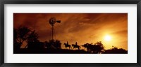 Framed Horse Ride at Sunset, Hunt, Kerr County, Texas