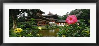 Framed Buddhist Temple, Byodo-in Temple, Koolau Range, Oahu, Hawaii