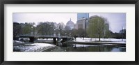 Framed Snow in Boston Public Garden, Suffolk County, Massachusetts