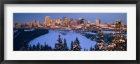 Framed Skyline and the North Saskatchewan Rive, Edmonton, Alberta, Canada