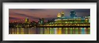 Framed Cincinnati Buildings at Night, Ohio