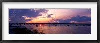 Framed Sun Setting over the Mackinac Bridge, Michigan