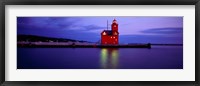 Framed Big Red Lighthouse at Dusk, Holland, Michigan