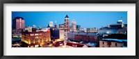 Framed Winter Skyline At Night, Milwaukee, Wisconsin