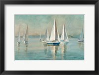 Framed Sailboats at Sunrise