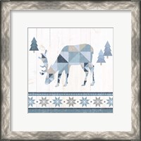 Framed 'Nordic Geo Lodge Deer II' border=