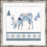 Framed 'Nordic Geo Lodge Deer II' border=