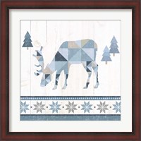 Framed 'Nordic Geo Lodge Deer II' border=