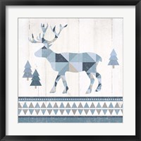 Nordic Geo Lodge Deer IV Framed Print