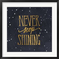 Framed Starry Words II Gold