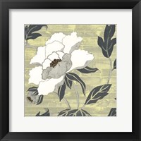 Framed Woodgrain Peony II