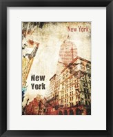 New York Grunge I Framed Print