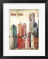 New York Grunge III Framed Print