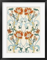 Nouveau Floral Pattern I Framed Print