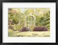 Framed Aquarelle Garden II